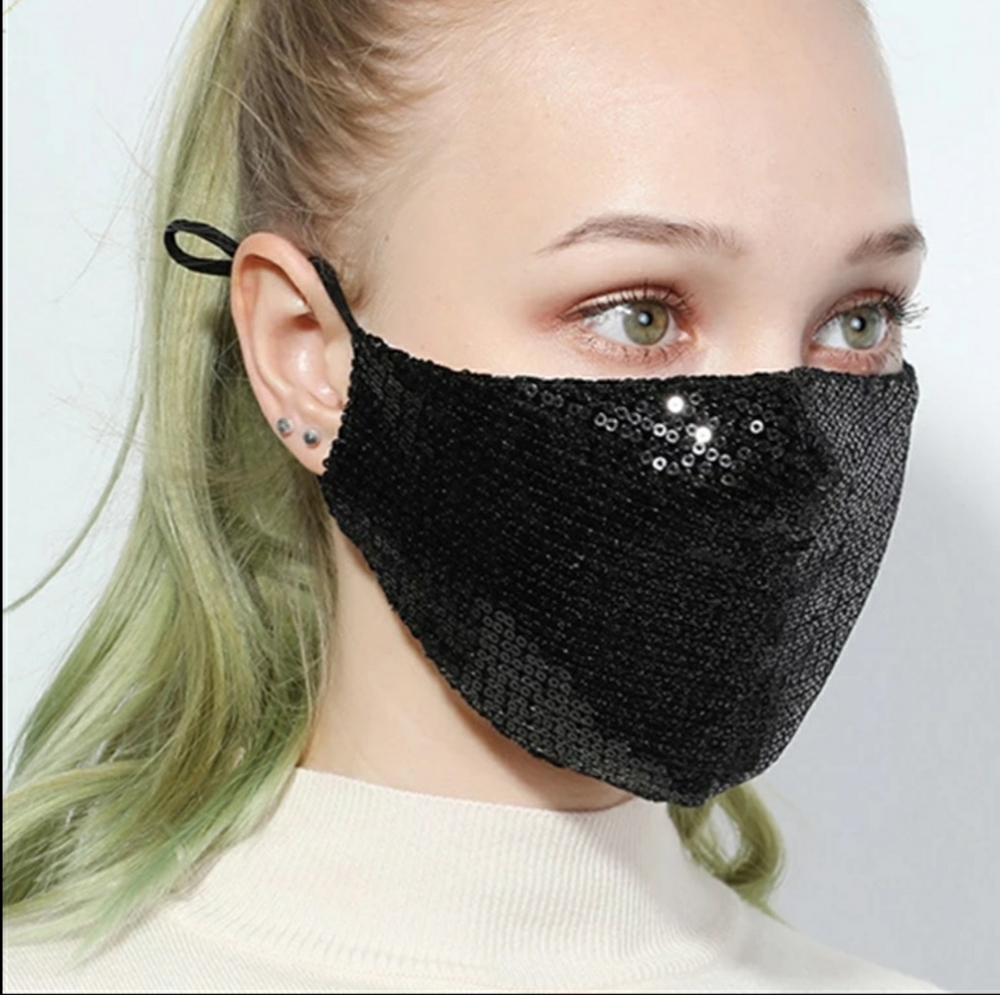 Quality Sequins adjustable face mask